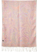 Achillea Reversible Paisley Pashmina Rave Scarf – Exotic Indian Shawls and Wraps for Evening Dresses, Festivals, All Seasons