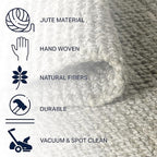 JONATHAN Y Pata Hand Woven Chunky Jute Gray Indoor Area Rug, 10x14, Bohemian, Rustic, Cottage, Easy-Cleaning for Living Room, Bedroom, Kitchen, Non-Shedding (NRF102C-14)