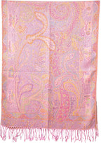 Achillea Reversible Paisley Pashmina Rave Scarf – Exotic Indian Shawls and Wraps for Evening Dresses, Festivals, All Seasons