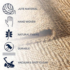 JONATHAN Y Espina Hand Woven Herringbone Chunky Jute Natural Runner Rug, 2x8, Bohemian, Cottage, Easy-Cleaning for Living Room, Bedroom, Kitchen, Pet Friendly, Non-Shedding (NFR101A-28)