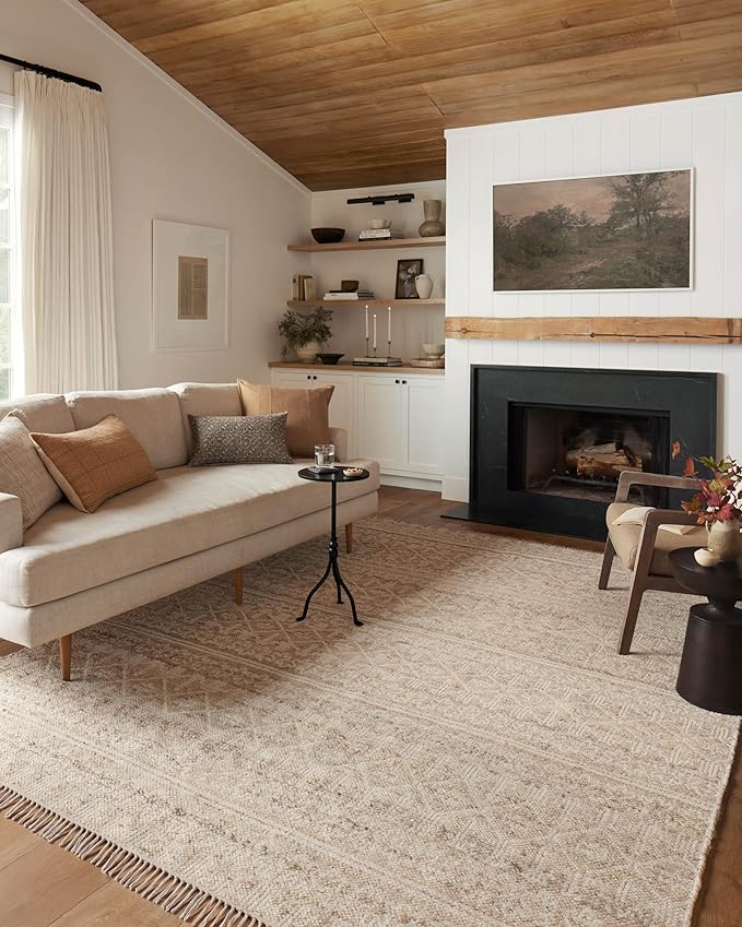 Loloi Angela Rose Rivers Collection RIV-03 Sand/Ivory 3'-6" x 5'-6" Reversible Accent Rug