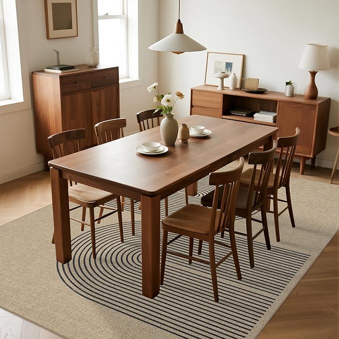 Easy Jute Rug 8x10: Indoor Outdoor Natural Boho Area Rugs for Living Room Patio Washable - Farmhouse Neutral Contemporary Large Carpet for Bedroom Dining Room Backyard Office Non Slip