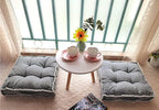 Square Thick Floor Seating Cushions,Solid Thick Tufted Cushion Meditation Pillow for Sitting on Floor,Tatami Pad for Guests or Kids Reading Nook, oga Living Room Sofa Balcony Outdoor(Darkgray)
