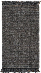 SAFAVIEH Natural Fiber Collection Accent Rug - 3' x 5', Charcoal & Natural, Handmade Woven Fringe Jute, Ideal for High Traffic Areas in Entryway, Living Room, Bedroom (NF826H)