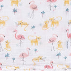 Gerber Baby Unisex 2-Pack Muslin Blanket, Animal Geo Girl, One Size
