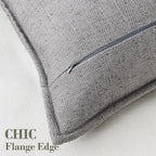 20x20 Linen Pillow Covers Grey Pack of 2 Farmhouse Boho Neutral Accents Striped Textured Square Decorative Throw Pillow Cases for Living Room Couch Bed Home Decor