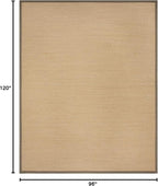 SAFAVIEH Area Rug 8x10 - Natural Fiber Collection - Large - Maize & Grey, Sisal, Woven Design with Border (NF141G)