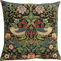 Charlotte Home Furnishings Throw Pillow Covers Decorative Boho Pillow Covers for Couch Living Room Black Strawberry Square Cushion Cases 18x18 in European Cotton Jacquard Woven Cozy Bedroom Decor
