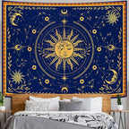Spenlife Sun and Moon Celestial Tapestry Cosmic Tapestry for Bedroom Astral Tapestries Wall Hanging Bedroom Living Room Wall Art and Home Decor 60x80
