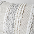 BlissBlush Gray Decorative Lumbar Pillow Cover 14x24, Boho Accent Throw Pillow Case for Couch Sofa Bed, Modern Farmhouse Textured Lumbar Cushion Bedroom Living Room, Cover ONLY