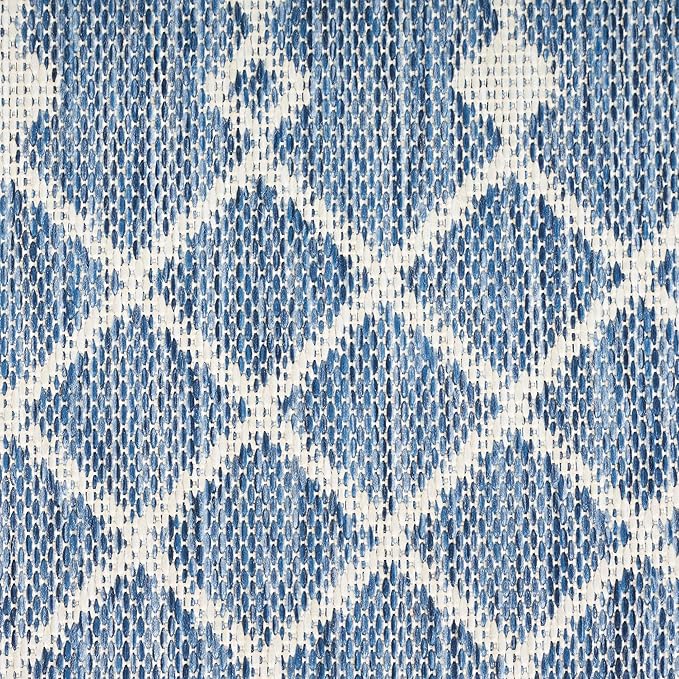 Nourison Home Positano Navy Blue 9' x 12' Area Rug - Easy Clean, Non Shedding, Bed Room, Living Room, Dining Room, Kitchen (9' x 12')