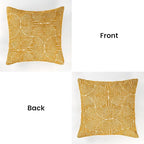 AELS Boho Decorative Textured Throw Pillow Covers 20x20, Organic Modern Mid Century Rainbow Tufted Pillow Case, Farmhouse Rustic Geometric Woven Cushion Case for Bed Couch Sofa, Mustard Yellow