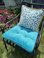Tiita Patio Chair Pads Cushions 18x18 Inch, Seat Cushion Pillows with Ties for Indoor/Outdoor Kitchen Dining Chairs Set of 2, Coffee