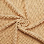 Amazon Basics Chunky Cable Knit Throw Blanket for Couch, Sofa, Bed, Lightweight Soft Cozy, 50" x 60", Sand