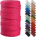 NOANTA Hot Pink Macrame Cord 4mm x 109yards, Colored Macrame Rope, Cotton Cord Macrame Yarn, Colorful Cotton Craft Cord for Wall Hanging, Plant Hangers, Crafts, Knitting