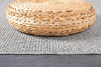 CAMILSON Indoor and Outdoor Runner Rug Gray Solid Boho Woven Design Easy-Cleaning Non Shedding Farmhouse Living Room Bedroom Garden Patio and Kitchen Washable Outside Carpet Alfombras (2x7)