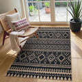 Lahome Easy Jute Boho Area Rugs for Entryway, Washable Rugs 3x5 for Kitchen, Small Non-Slip Indoor Outdoor Carpet, Western Geometric Print Front Door Carpet for Patio Balcony
