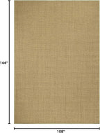 Martha Stewart x SAFAVIEH Area Rug Collection - 9' x 12', Green, Sisal & Jute, Farmhouse Style, Ideal for Living Room, Bedroom, Office, Dining Space (MSR9501Y)