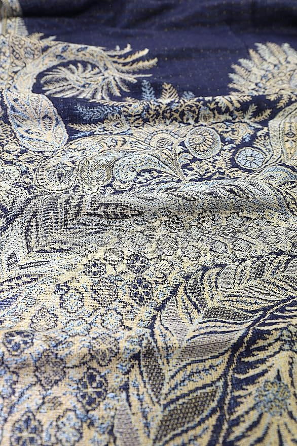 Achillea Reversible Paisley Pashmina Rave Scarf – Exotic Indian Shawls and Wraps for Evening Dresses, Festivals, All Seasons