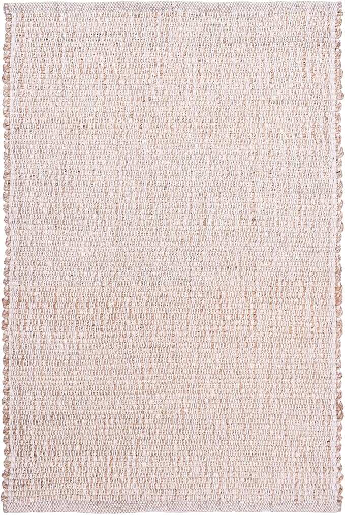 Neutral Rug 20X30 Jute Rug Braided Rug - Earthy Farmhouse Solid Rug - Nautical Area Rug for Entryway or Kitchen, 20" x 30"