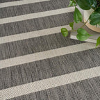 Nourison Home Positano Charcoal Ivory 7' x 10' Area Rug - Easy Clean, Non Shedding, Bed Room, Living Room, Dining Room, Kitchen (7' x 10')
