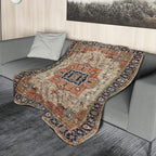 Aztec Terracotta Boho Blanket Soft Flannel Lightweight Vintage Bohemian Throw Blanket Cozy Warm Retro Western Carpet Blankets All Seasons Living Room Decor for Couch Chair Bed Sofa Office 40x50 inch
