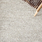 SAFAVIEH Area Rug 4x6 - Natura Collection - Grey & Ivory, Handmade Wool Blend, Textured Design, Ideal for Living Room, Bedroom, Dining Space (NAT425F)