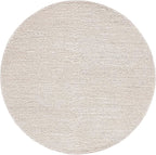 SAFAVIEH Natura Collection Area Rug - 4' Round, Grey & Ivory, Handmade Wool Blend, Textured Design, Ideal for Living Room, Bedroom, Dining Space (NAT425F)