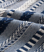 Boho Lumbar Pillow Covers 14x36 Long, Farmhouse Decorative Couch Pillow Cases, Navy Blue Accent Pillows of Bed, Sofa Bedroom Living Room Home Decor Cushion Cover, Pack of 1