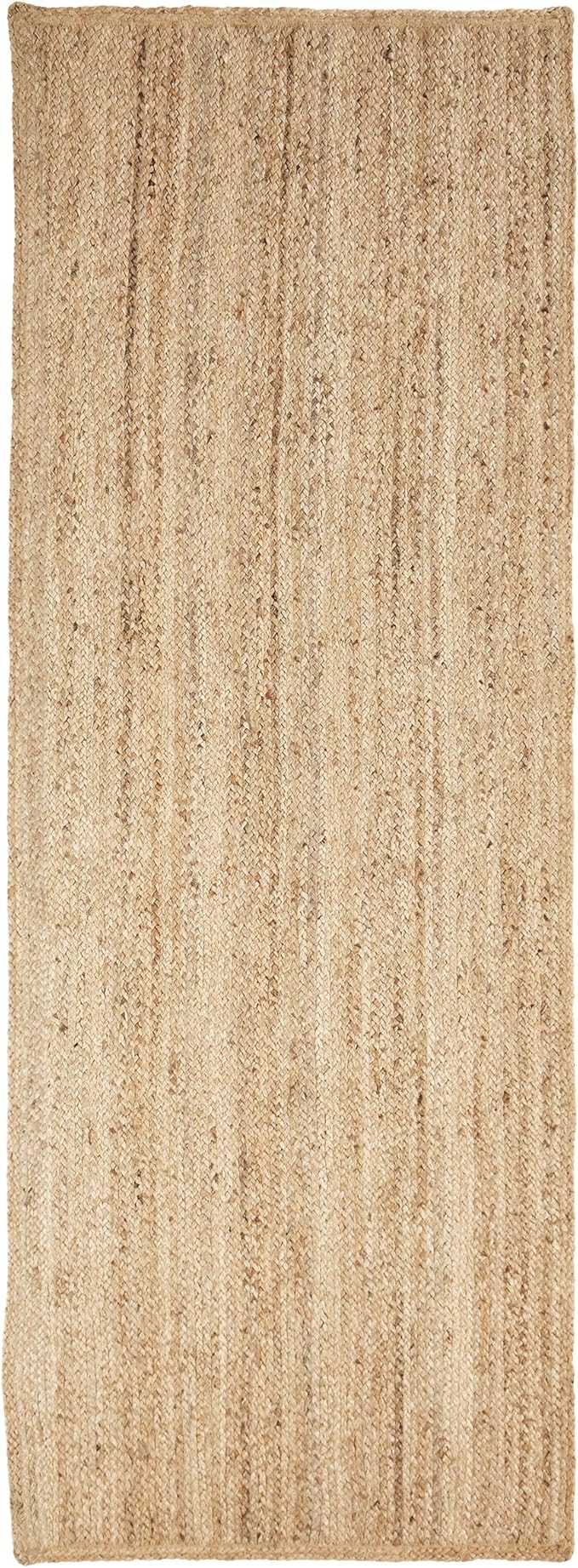 Superior Braided Jute Handwoven Indoor Runner Rug, Floor Decor for Hallway, Living Room, Dining Room, Bedroom, Office, Dorm, Kitchen, Entry, Hand-Woven Modern Farmhouse Rugs, 2' 6" x 10', Natural Tan