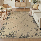 6x9 Jute Rug for Living Room: Farmhouse Carpet Indoor Outdoor Washable Non Slip Area Rug for Bedroom Patio Backyard Dining Room Table Home Office - Modern Brown