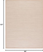 SAFAVIEH Area Rug 8x10 - Natural Fiber Collection - Large - Marble & Linen Color, Sisal, Woven Design with Border (NF143B)