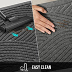 Sturdy Front Door Mat, Absorbent Muddy Dirt Resist Welcome Door Mats Outdoor Indoor, Stain and Fade Resistant, Non-Slip Backing Entry Mat Low Profile Doormat for Entryway, 60×36, Grey