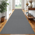 EARTHALL Runner Rug 3x16 Ft Washable Runners for Hallways Extra Long Woven Non Slip Entryway Runner Braided Kitchen Runner Indoor Outdoor Carpet Runners for Hotels, Hall, Stair, Dark Gray