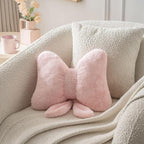 Bow Pillow Throw Pillows Butterfly Shaped Decorative Cute Pillows for Bed Sofa Cute Home Decor,Pink 14.5 * 12inch