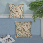 Chinoiserie Pillow Covers 18x18 Inch Set of 2 Blue Green Bird Floral Throw Pillows Vintage Plants Flower Decorations Pillow Cases Outdoor Chinoiserie Decor Linen Cushion Cover for Couch Home