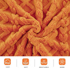 Aganear Flannel Throw Blanket - 50"x60" Orange Blankets Boho Decor Cozy Soft Bedding for Warm Present for Tennessee Vols, Christmas, Halloween, Housewarming