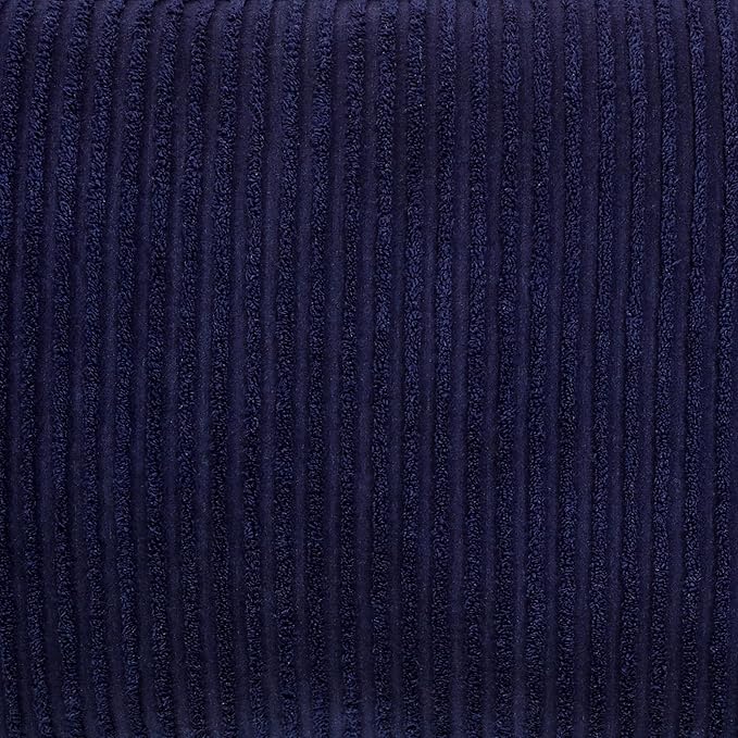 Better Trends Jullian Collection is Super Soft and Light Weight in Bold Stripes Design 100% Cotton Tufted Unique Luxurious Machine Washable Tumble Dry, King Sham, Navy