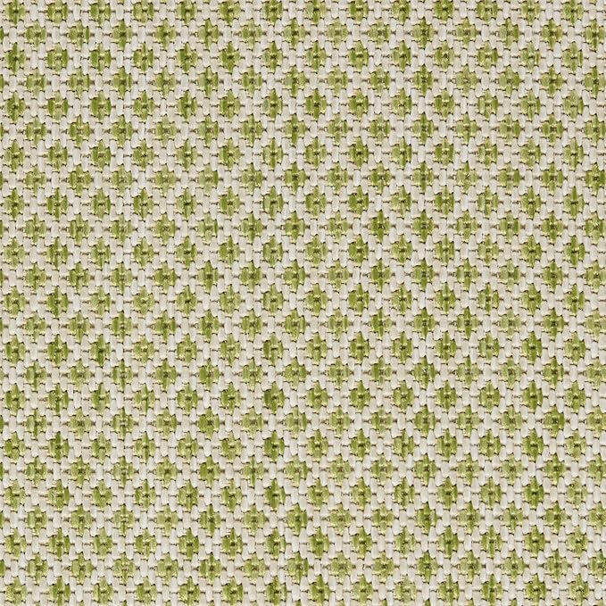 Nourison Home Courtyard Ivory Green 6' x Round Area Rug - Easy Clean, Non Shedding, Bed Room, Living Room, Dining Room, Kitchen (6' x Round)
