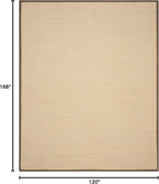 SAFAVIEH Area Rug 10x14 - Natural Fiber Collection - Large - Maize & Brown, Sisal, Woven Design with Border (NF141C)