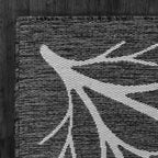 Washable Indoor Outdoor Rug 5x7 Modern Area Rugs Branch Pattern Non Shedding Waterproof Easy Clean Patio Deck Porch Living Room Bedroom Garden RV (5 X 7 Dark Gray)