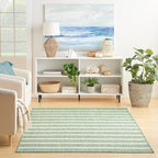Nourison Home Positano Blue Green Ivory 5' x 7' Area Rug - Easy Clean, Non Shedding, Bed Room, Living Room, Dining Room, Kitchen (5' x 7')