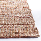 SAFAVIEH Natural Fiber Collection Accent Rug - 3' x 5', Rust & Natural, Handmade Flat Weave Stripe Jute & Cotton Jute, Ideal for High Traffic Areas in Entryway, Living Room, Bedroom (NFB655P)