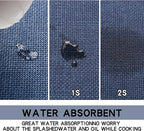 Kitchen Mat Set of 2 PCS, Cushioned Non Slip Rugs for Kitchen Floor, Absorbent Runner Comfort Standing Mats Washable for Kitchen, Office, Home (Dark Blue, 17.3"x47"+17.3"x30")