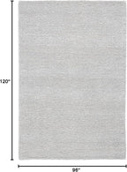 SAFAVIEH Area Rug 8x10 - Natura Collection - Large - Silver, Handmade Wool Blend, Textured Design, Ideal for Living Room, Bedroom, Dining Space (NAT425G)