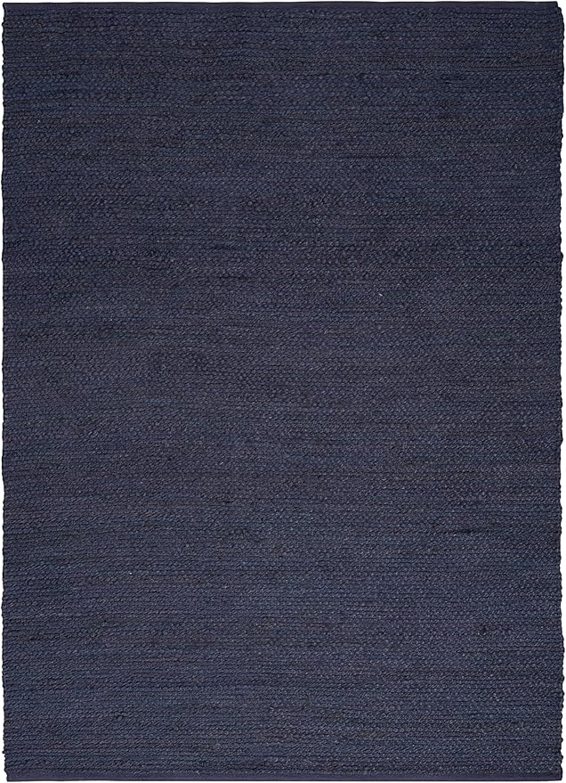 Nourison Home Natural Jute Navy 8' x 10' Area Rug - Easy Clean, Non Shedding, Bed Room, Living Room, Dining Room, Kitchen (8' x 10')