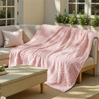 Bedsure GentleSoft Pink Throw Blankets for Women - Super Soft Cozy Christmas Blankets for Girls, Fluffy Fleece Throw for Couch, Pink Christmas Decor Aesthetic Gifts for Women, 50x60 Inches