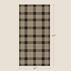 Easy Jute 3x6 Entryway Rug - Washable Large Kitchen Rug, Stain Resistent Low Pile Mat for Bedside, Non Slip Neutral Farmhouse Black and Tan Front Door Décor