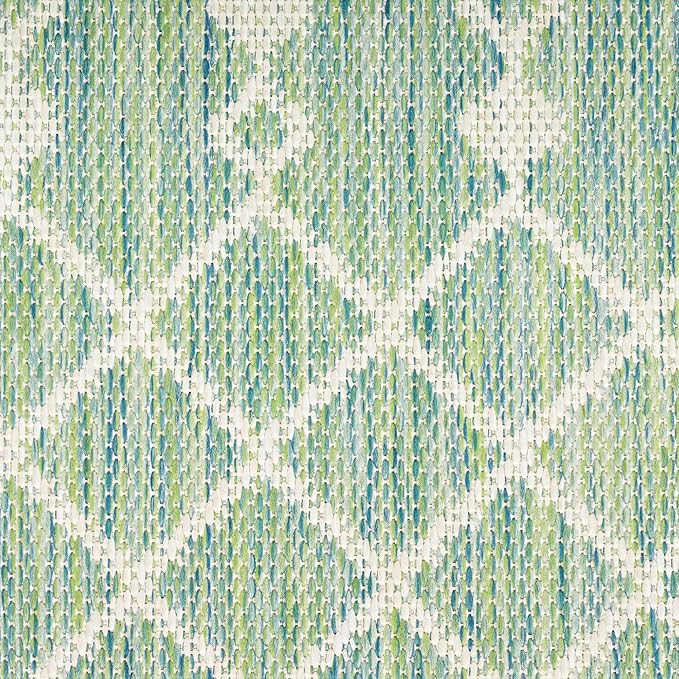Nourison Home Positano Blue Green 6' x 9' Area Rug - Easy Clean, Non Shedding, Bed Room, Living Room, Dining Room, Kitchen (6' x 9')