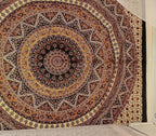 Popular Handicrafts Hippie Mandala Wall Hanging Tapestry For Bedroom Bohemian Psychedelic Intricate Floral Design Indian Tapestries Bedspread 84 x 54 Inches (215cm x 137cm) Brown